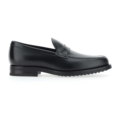 Tod's , Black Flat Shoes Mocino ,Black male, Sizes: