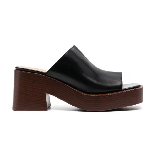 Tod's , Black Flat Shoes with 80mm Platform ,Black female, Sizes: