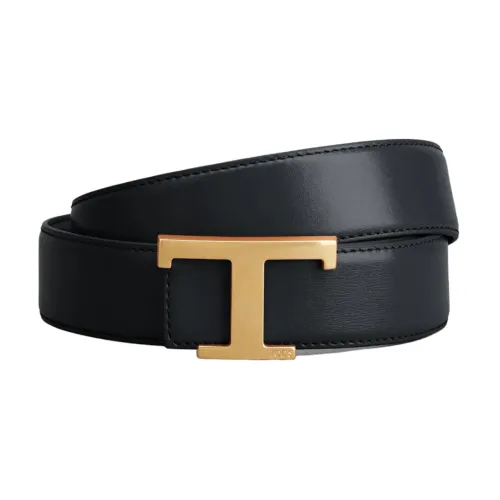 Tod's , Black Leather Belts ,Black male, Sizes:
