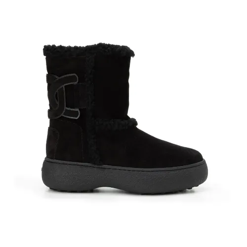 Tod's , Black Pinafore Metal Boots ,Black female, Sizes: