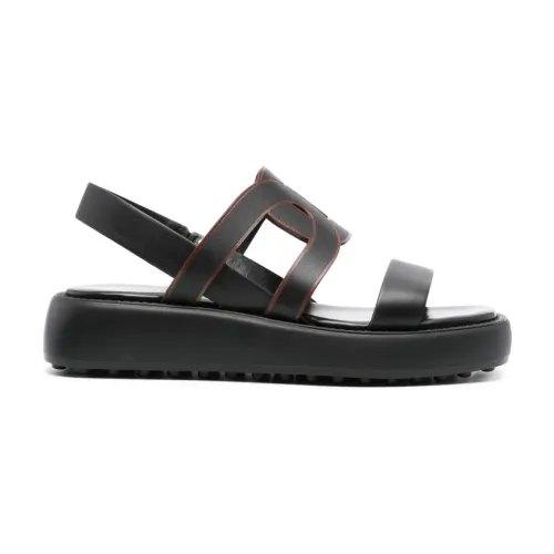 Tod's , Black Sandals with 3.5cm Heel ,Black female, Sizes: