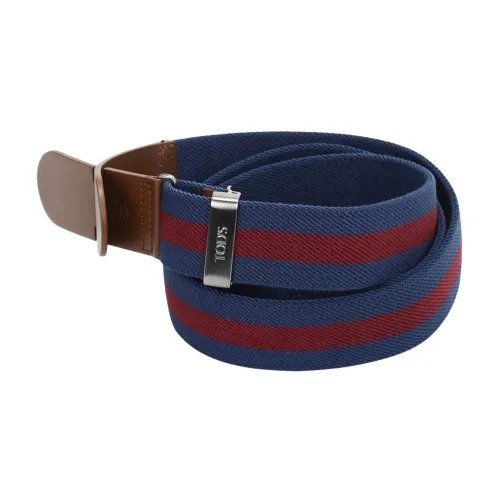 Tod's , Blue Canvas Belt with Exquisite Leather Buckle ,Blue male, Sizes: