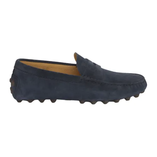 Tod's , Blue Flat Shoes with Tod`s Monogram Print ,Blue male, Sizes: