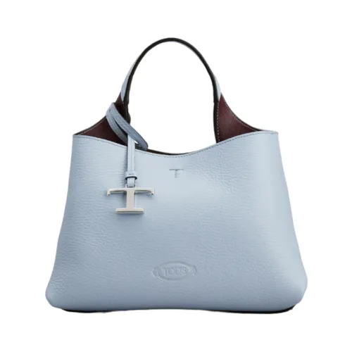 Tod's , Blue Leather Shoulder Bag ,Blue female, Sizes: ONE SIZE