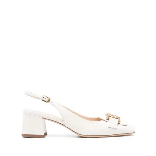 Tod's , Brown Flat Shoes ,White female, Sizes: