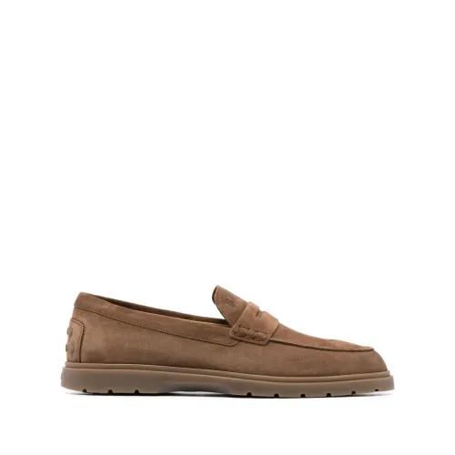 Tod's , Brown Slipper Penny-Slot Loafers ,Brown male, Sizes: