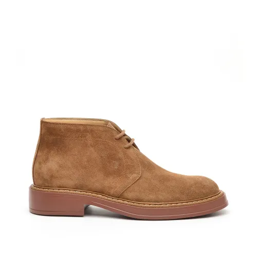 Tod's , Brown Suede Chukka Boot ,Brown male, Sizes: