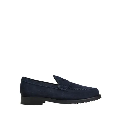 Tod's , Classic Blue Moccasin Shoes ,Blue male, Sizes: