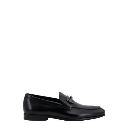 Tod's , Double T Time Leather Loafer ,Black male, Sizes: