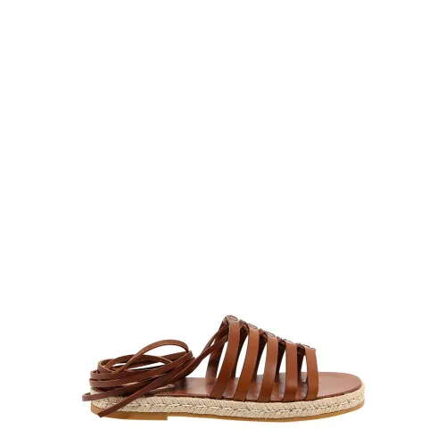 Tod's , Flat Leather Sandals ,Brown female, Sizes: