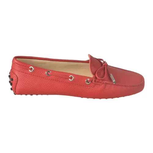 Tod's , Flat Loafers ,Red female, Sizes: