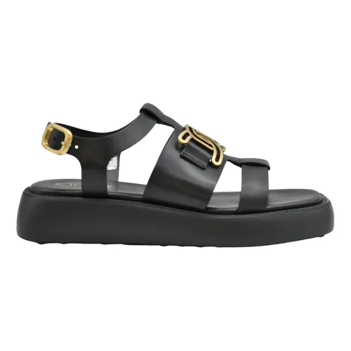 Tod's , Flat Sandals, Black ,Black female, Sizes: