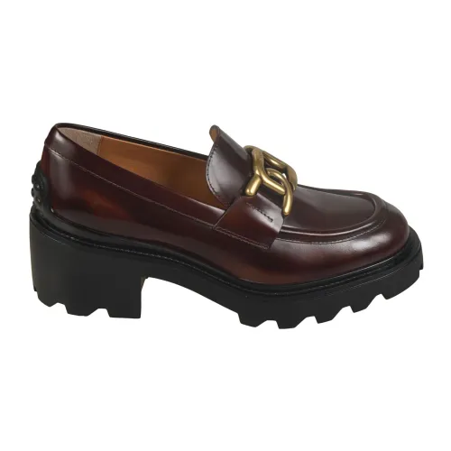 Tod's , Flat Shoes for Women ,Brown female, Sizes: