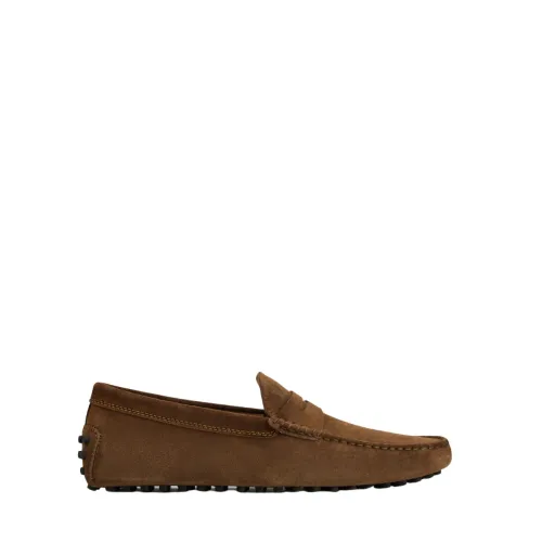 Tod's , Handmade Moccasins with Monogram and Iconic Sole ,Brown male, Sizes: