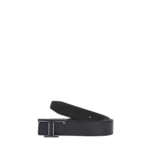 Tod's , Leather Belts Collection ,Black male, Sizes: