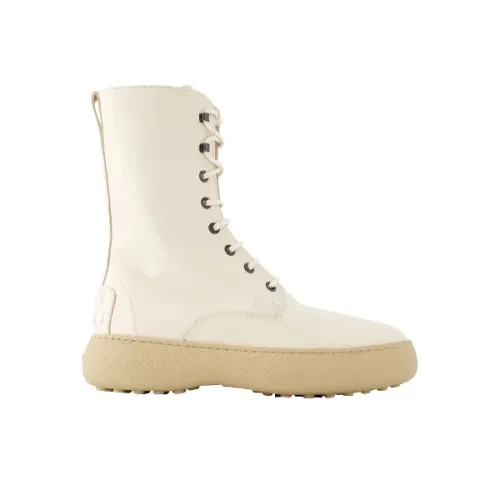 Tod's , Leather boots ,White female, Sizes: