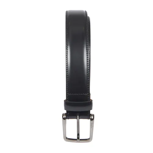 Tod's , Metallic Belt, Leather, 3.5cm Width ,Black male, Sizes: