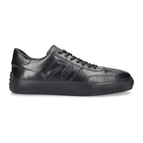 Tod's , Sneaker low M03E0 Calf Leather ,Black male, Sizes: