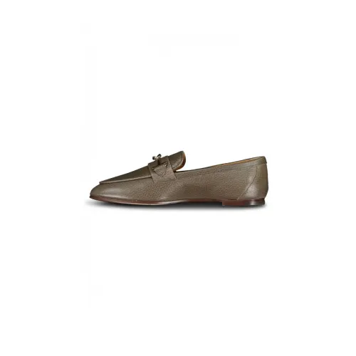 Tod's , Stylish Loafers with Metallic Detail ,Brown male, Sizes: