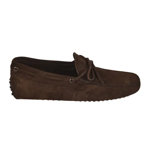 Tod's , Suede Loafers ,Brown male, Sizes: