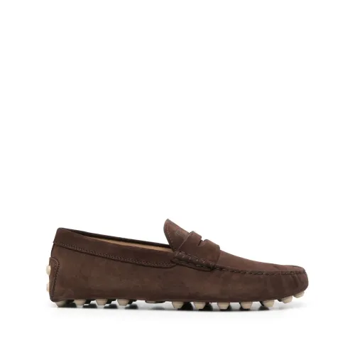 Tod's , Suede Slip-On Loafers for Men ,Brown male, Sizes: