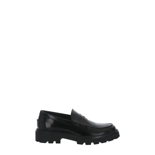 Tod's , Tods Flat shoes Black ,Black male, Sizes: