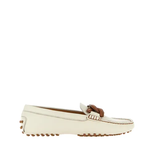 Tod's , Tods Flat shoes White ,White female, Sizes: