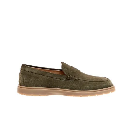 Tod's , Verde Noos Mens Moccasins ,Green male, Sizes: