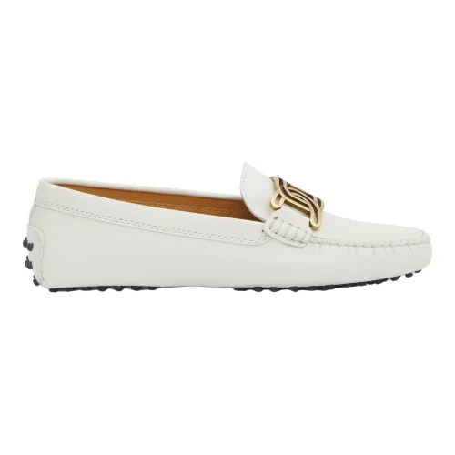 Tod's , White Lace-Up Loafers for Women Ss23 ,White female, Sizes: