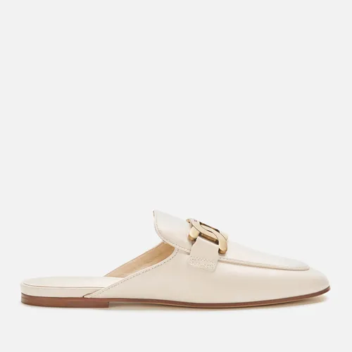Tod's Women's Leather Slide Loafers - White - UK