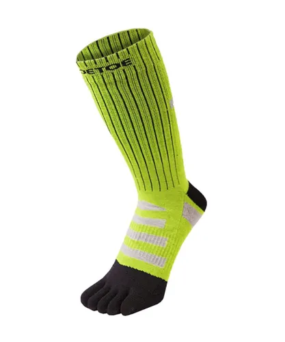 TOETOE - Mens & Ladies Outdoor 3D Terry Walker Cushioned Wool Toe Socks - Black & Green
