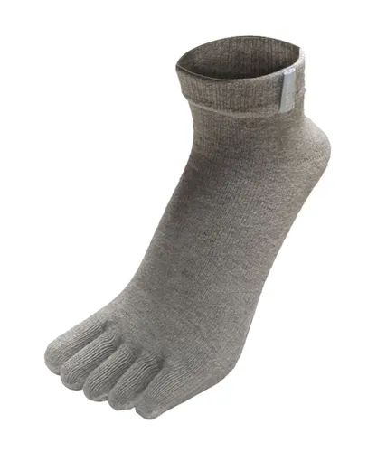 TOETOE Womens - Mens & Ladies Essential Moisture Wicking Cotton Ankle Toe Socks - Grey - One