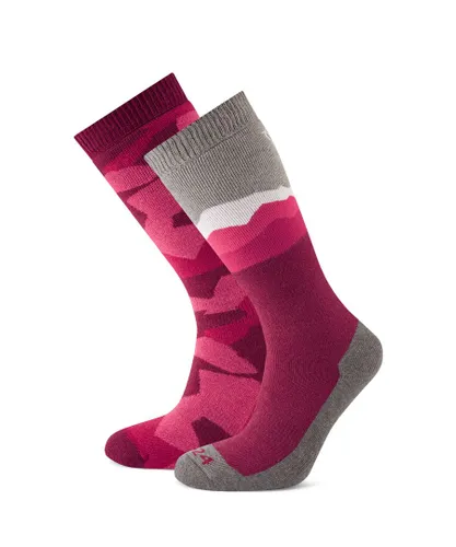 TOG24 Aleko Womens Ski Socks Raspberry - Pink