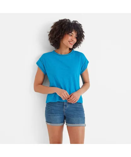 TOG24 Andrea Womens T-Shirt Azure Blue Cotton