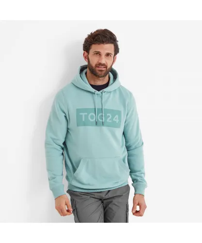 TOG24 Barron Mens Hoody Muted Teal Cotton