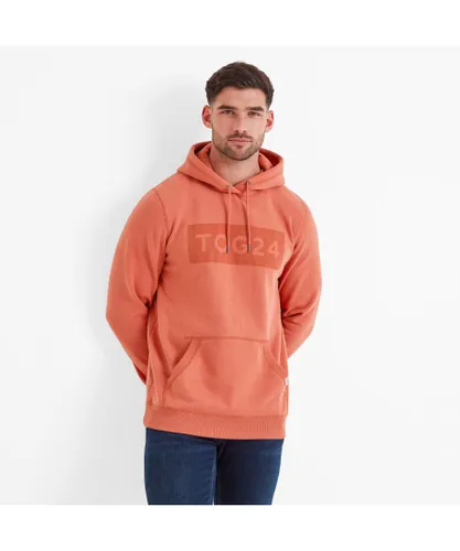 TOG24 Barron Mens Hoody Washed Red Cotton