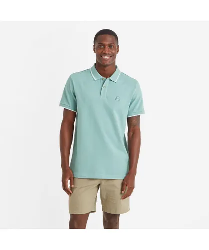 TOG24 Binsoe Mens Polo Muted Teal Cotton