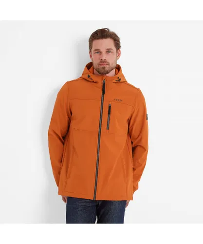 TOG24 Truro Mens Hooded Softshell Jacket - Dark Orange