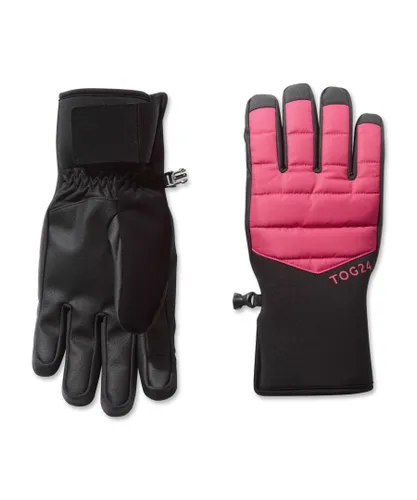 TOG24 Unisex Adventure Ski Gloves Dark Pink - Size Medium