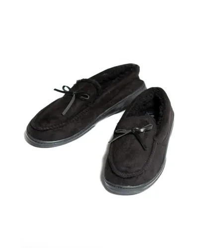 Tokyo Laundry Mens Faux Suede Slippers - Black