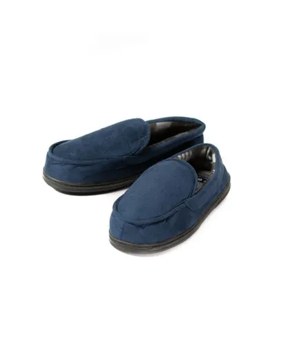 Tokyo Laundry Mens Faux Suede Slippers - Navy