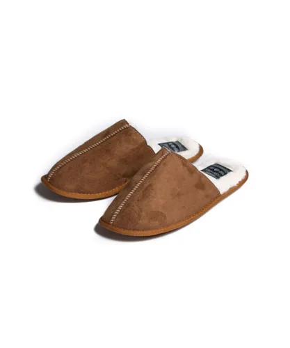 Tokyo Laundry Mens Faux Suede Slippers - Tan
