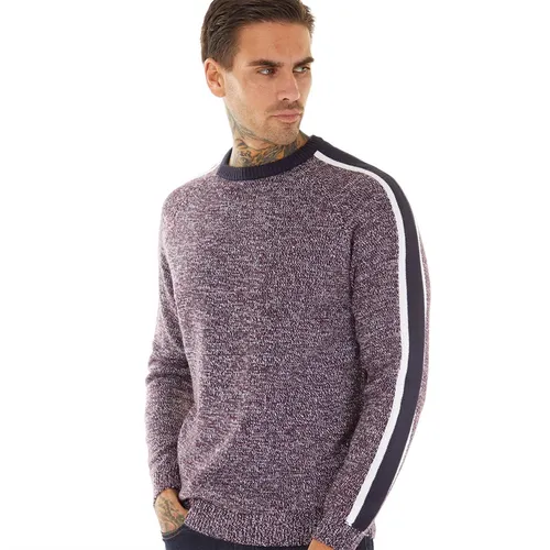 Tokyo Laundry Mens Flannery Knitted Crew Neck Jumper Port