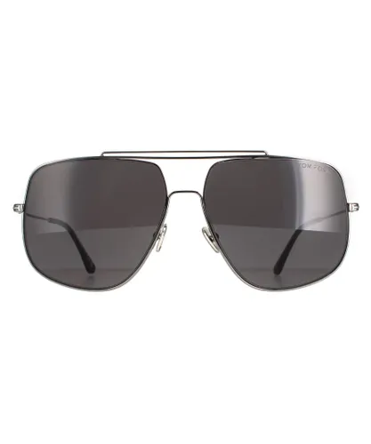 Tom Ford Aviator Mens Ruthenium Grey FT0927 Liam Sunglasses Metal - One