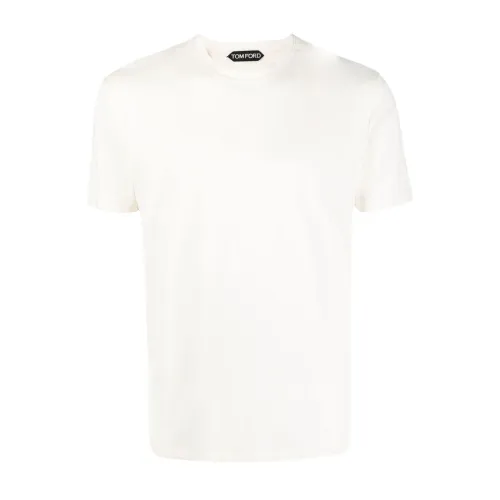 Tom Ford , Beige Aw23 Men`s T-Shirt - Stylish and Comfortable ,Beige male, Sizes: