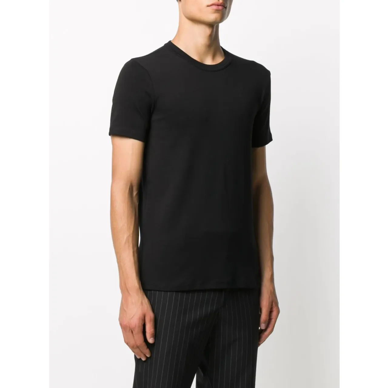 Tom Ford , Black Cotton-Blend T-Shirt for Men ,Black male, Sizes:
