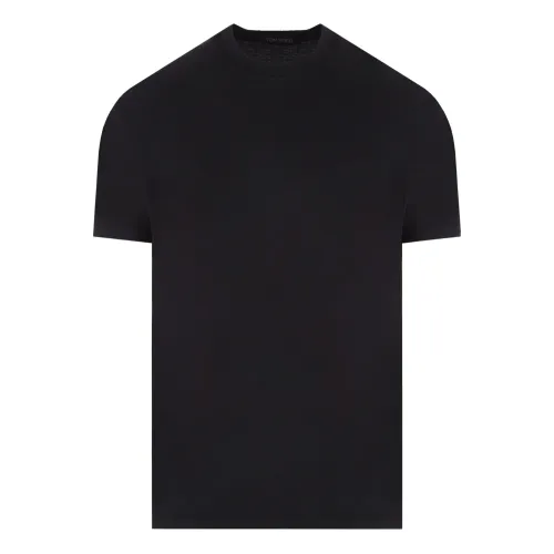Tom Ford , Black Jersey Cotton Stretch T-shirt ,Black male, Sizes: