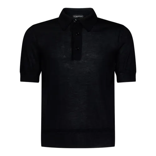Tom Ford , Black Men`s T-Shirt - Sophisticated Style Aw23 ,Black male, Sizes: