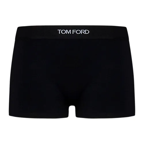 Tom Ford , Black Ribbed Waistband Boxers ,Black female, Sizes:
