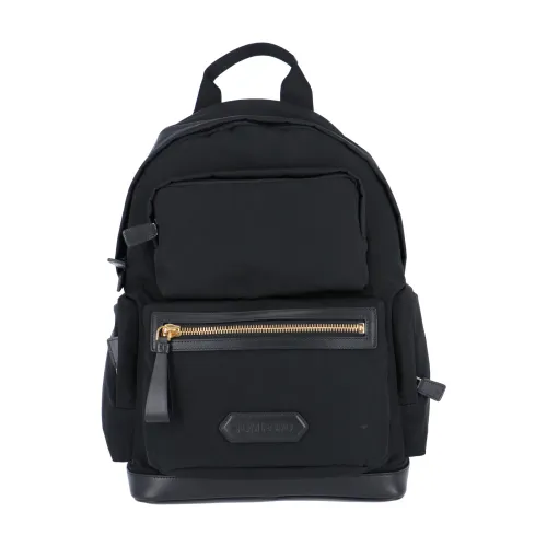 Tom Ford , Black Stylish and Practical Men`s Backpack ,Black male, Sizes: ONE SIZE